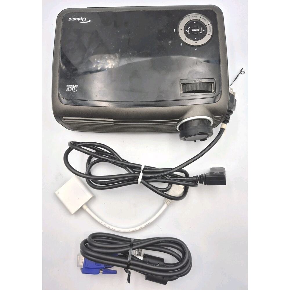 Optoma EP 728 DLP Projector Cables HDMI Connector User Manual TESTED